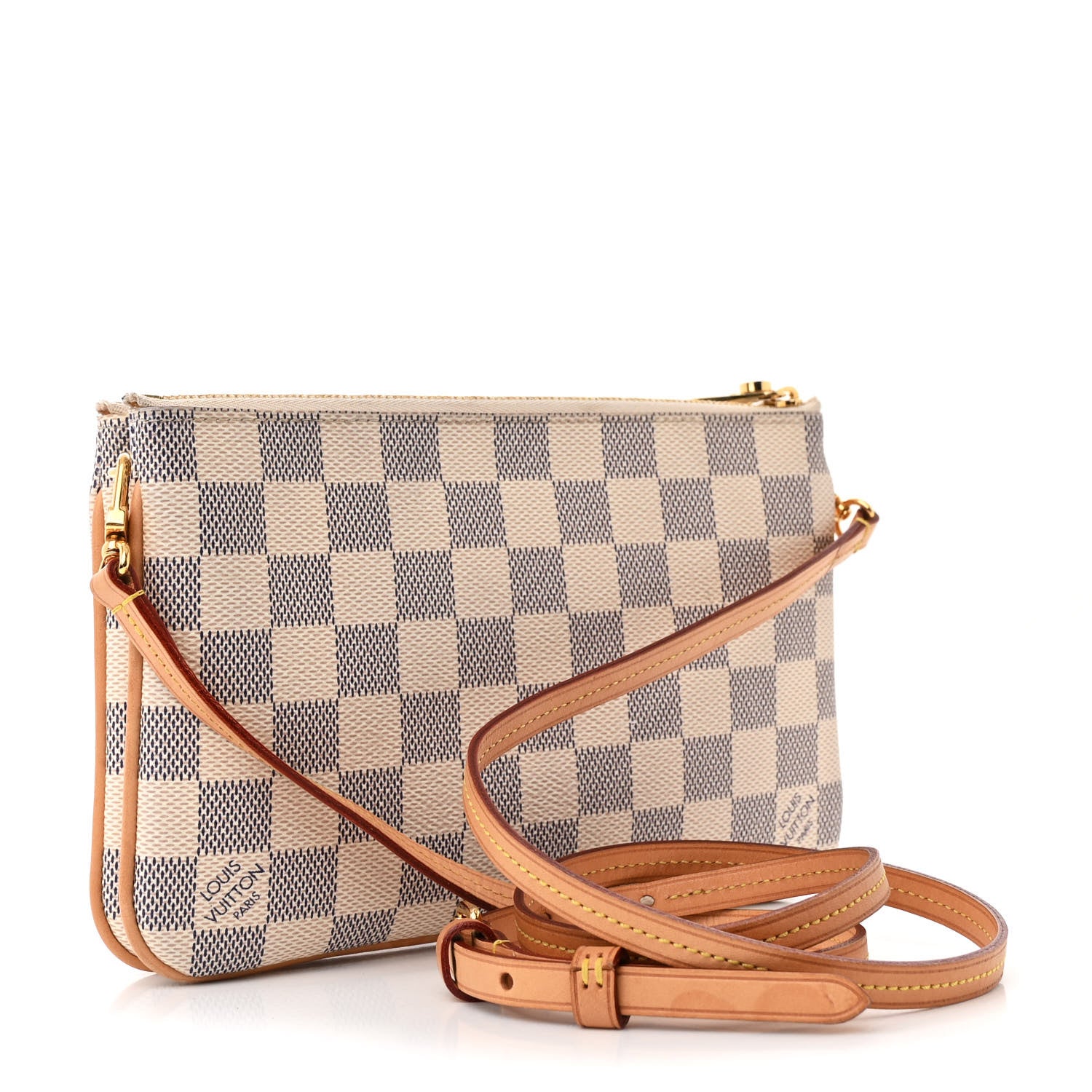 Louis Vuitton Damier Azur Double Zip Pochette 3 of 16