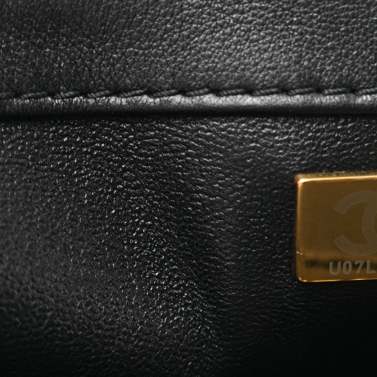 Lambskin Quilted Medium Top Handle Boy Flap Black