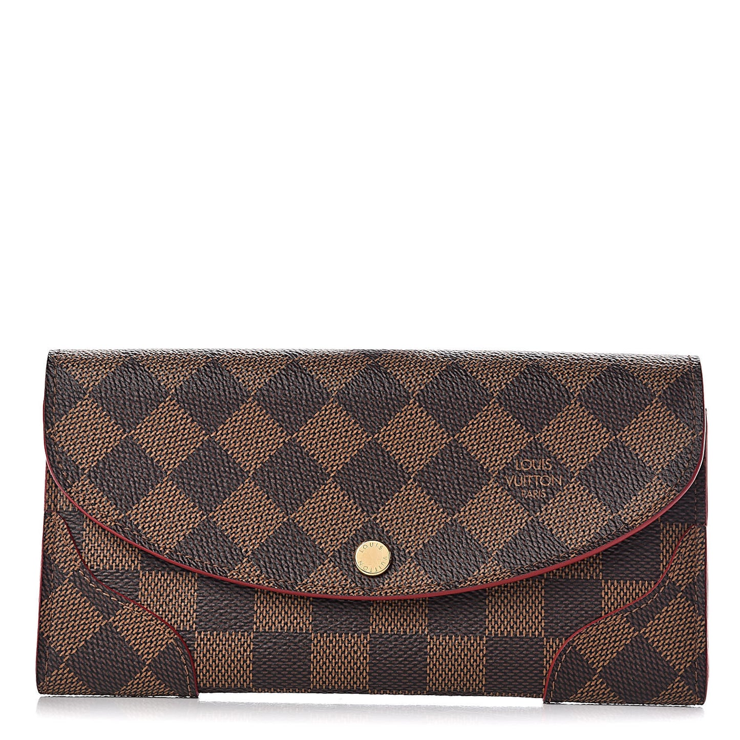 Damier Ebene Caissa Wallet Cherry