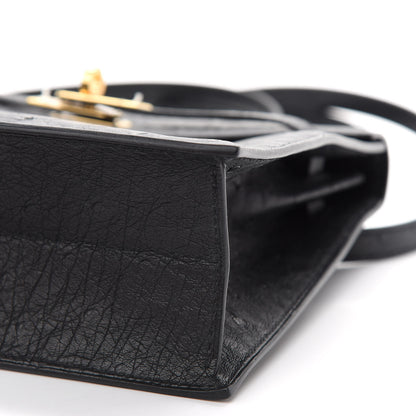 Hermes Ostrich Kelly Danse II Belt Bag Black 10 of 10