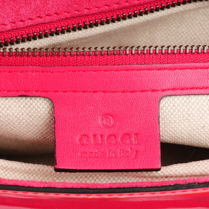 Gucci Patent Large Bright Bit Clutch Shocking Pink 6 of 7