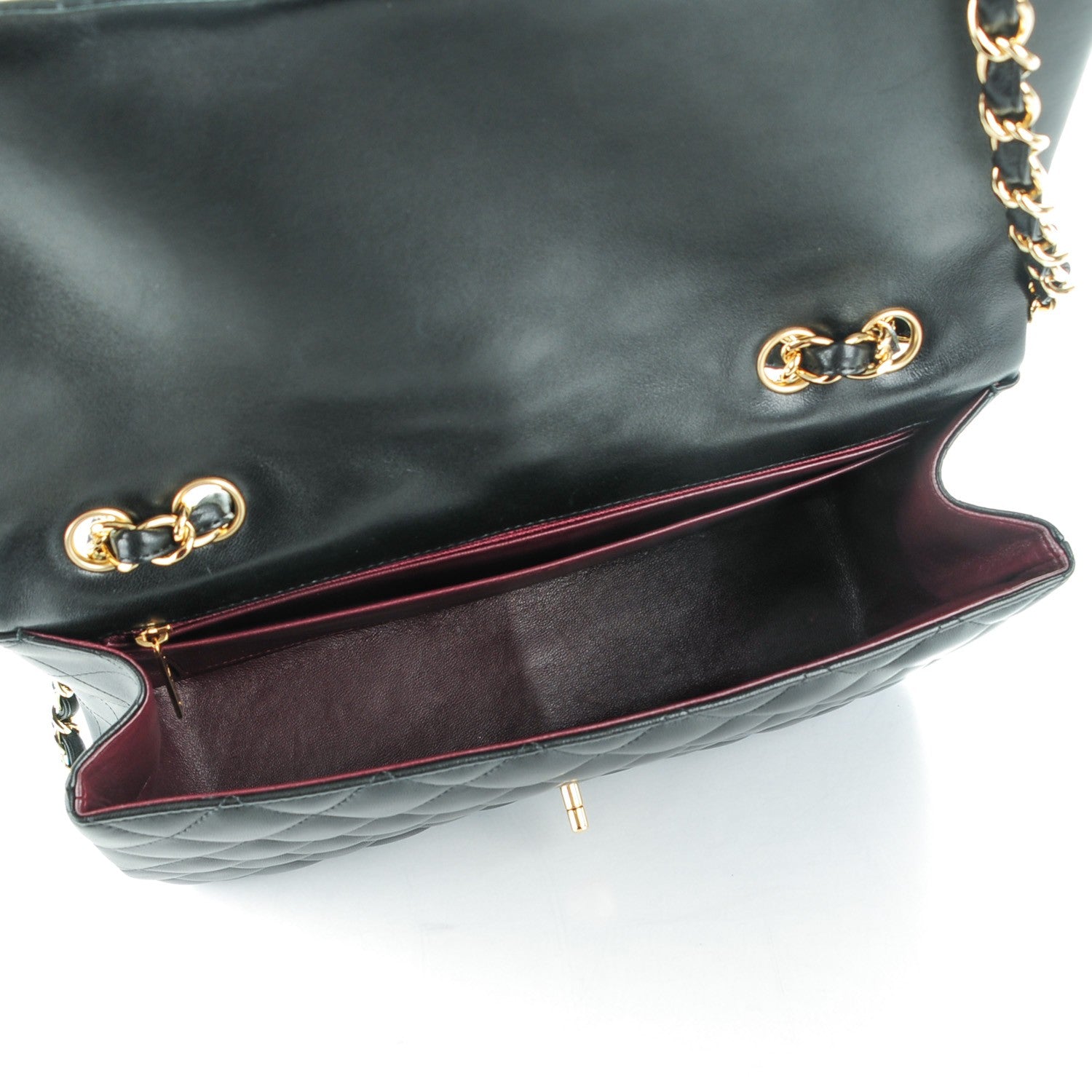 Chanel Lambskin Quilted Jumbo Single Flap Black 6 of 8