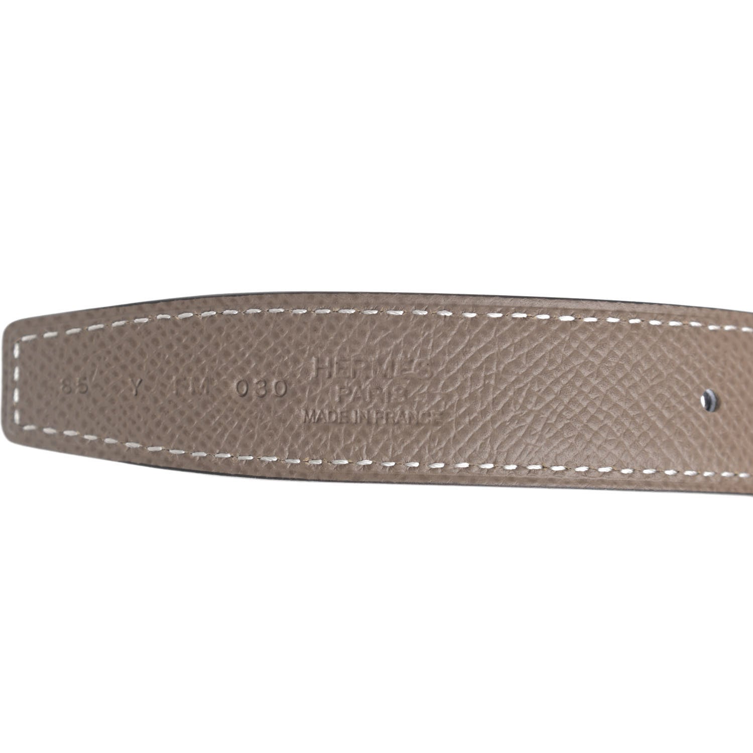 Hermes Swift Epsom 24mm Mini Constance H Belt 85 Black Etoupe 3 of 7