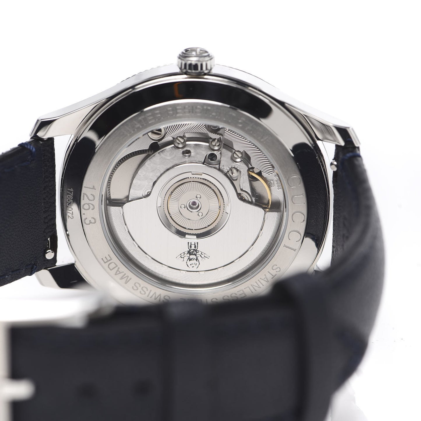 Stainless Steel Calfskin 40mm G-Timeless Tiger Automatic Watch Navy