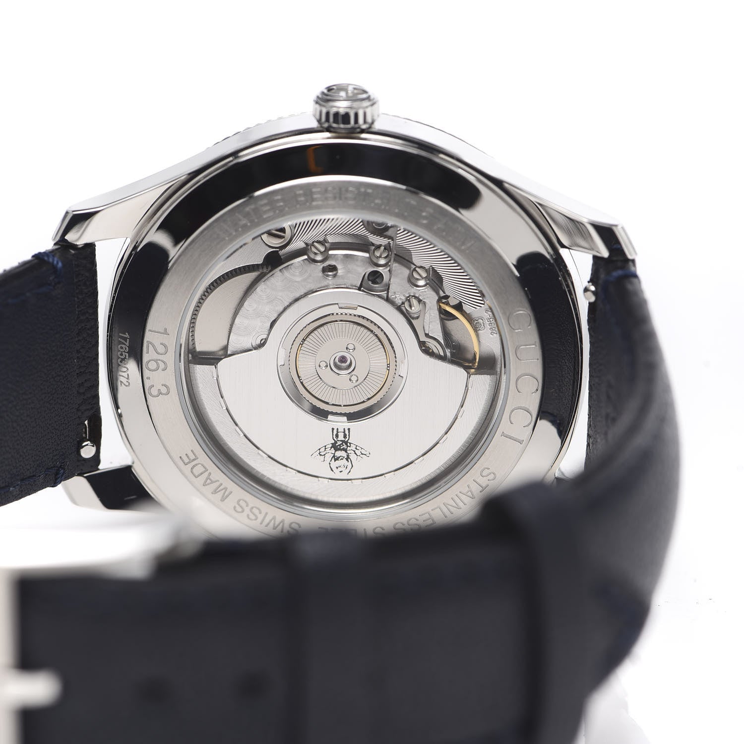 Gucci Stainless Steel Calfskin 40mm G-Timeless Tiger Automatic Watch Navy 5 of 9
