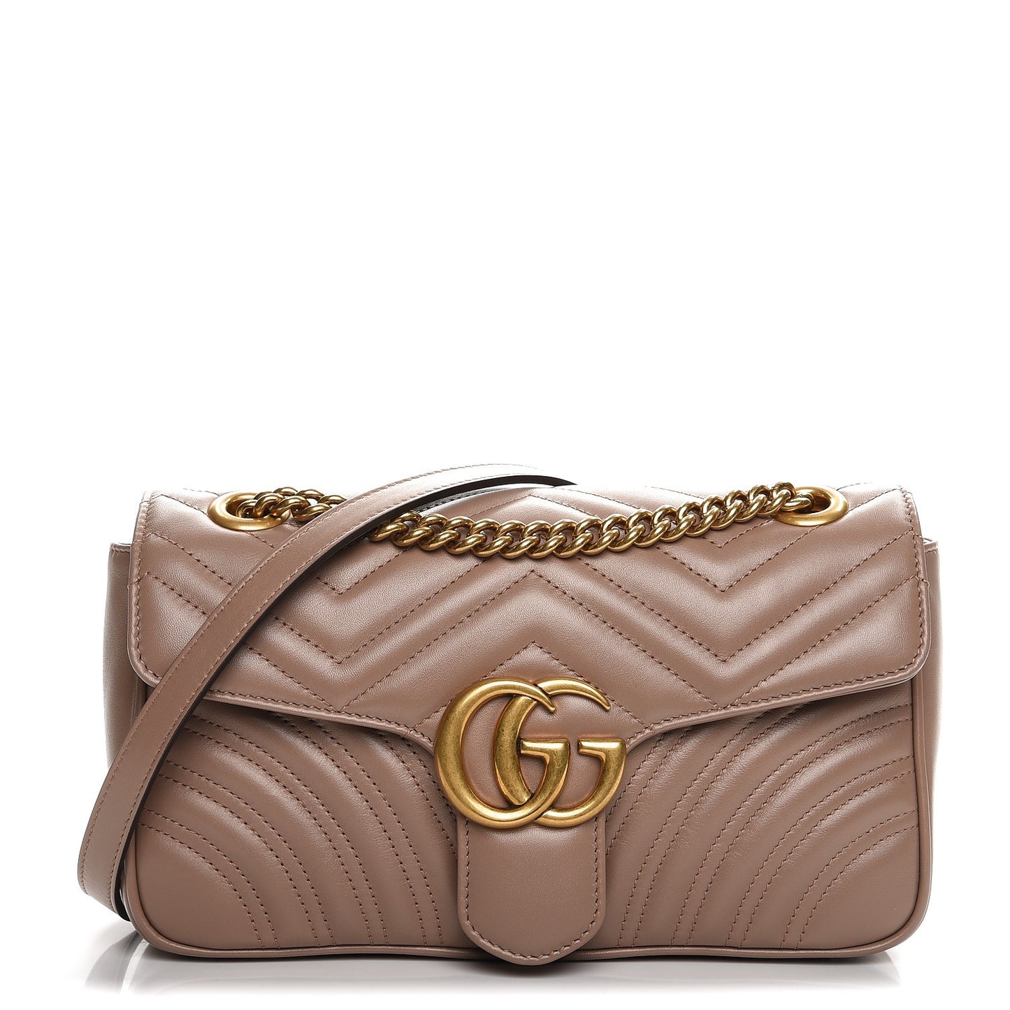 Calfskin Matelasse Small GG Marmont Shoulder Bag Porcelain Rose
