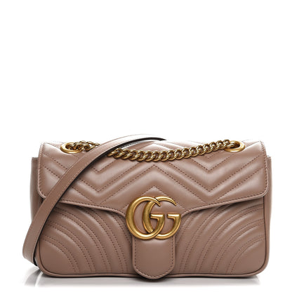Gucci Calfskin Matelasse Small GG Marmont Shoulder Bag Porcelain Rose 1 of 7