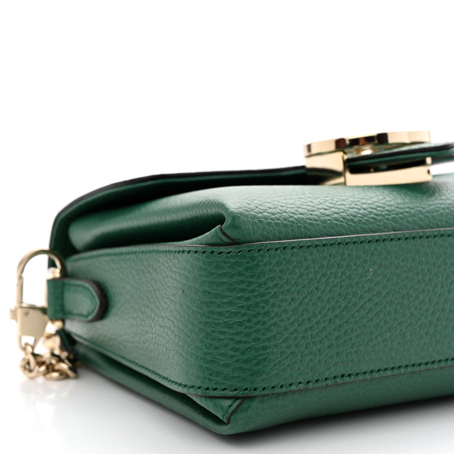 Dollar Calfskin Interlocking G Crossbody Bag Emerald