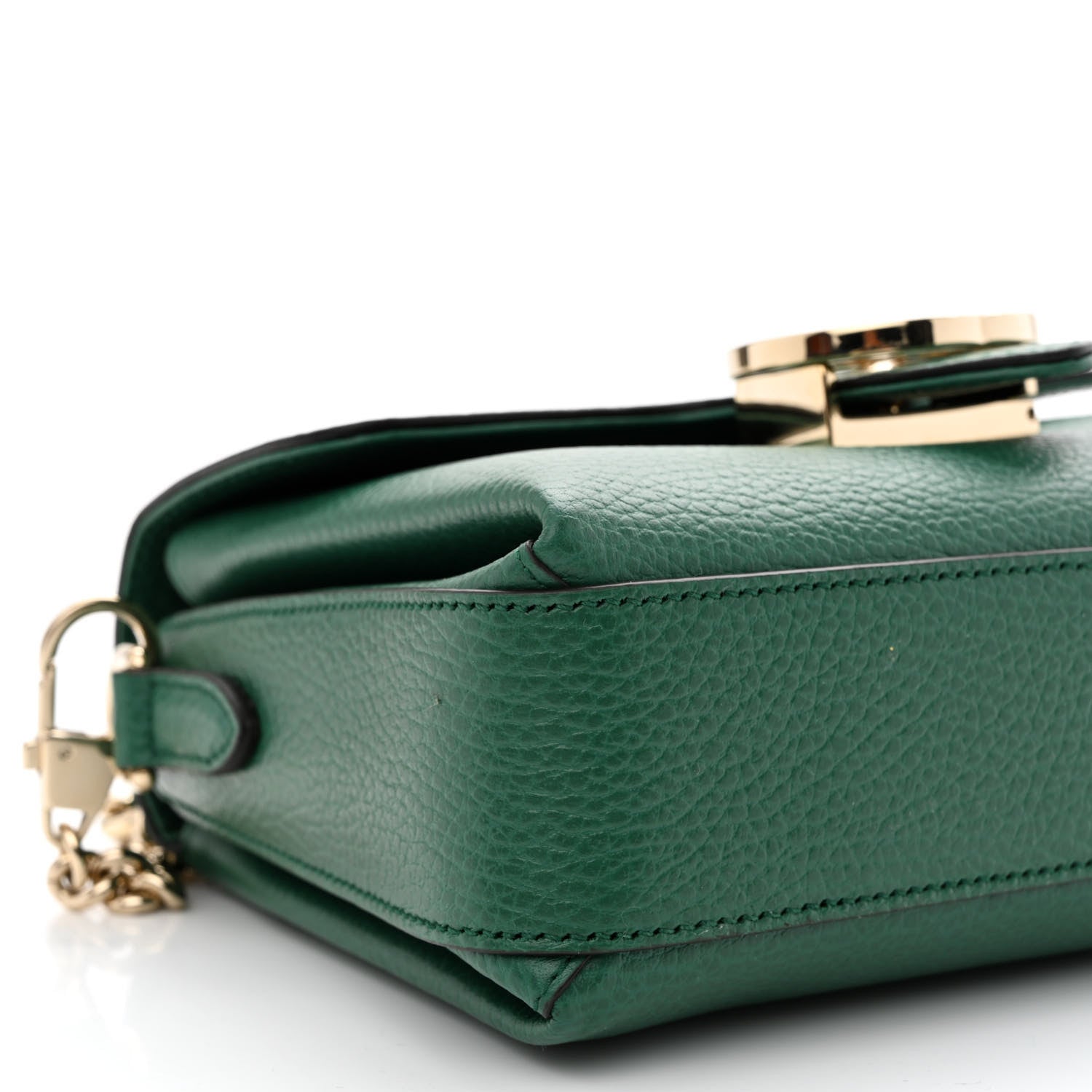 Gucci Dollar Calfskin Interlocking G Crossbody Bag Emerald 9 of 10