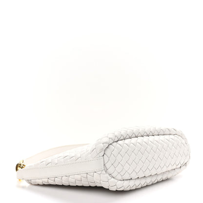 Bottega Veneta Nappa Intrecciato Knot Shoulder Bag White 4 of 9