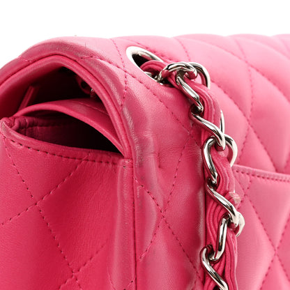 Chanel Lambskin Quilted Jumbo Double Flap Dark Pink 12 of 14