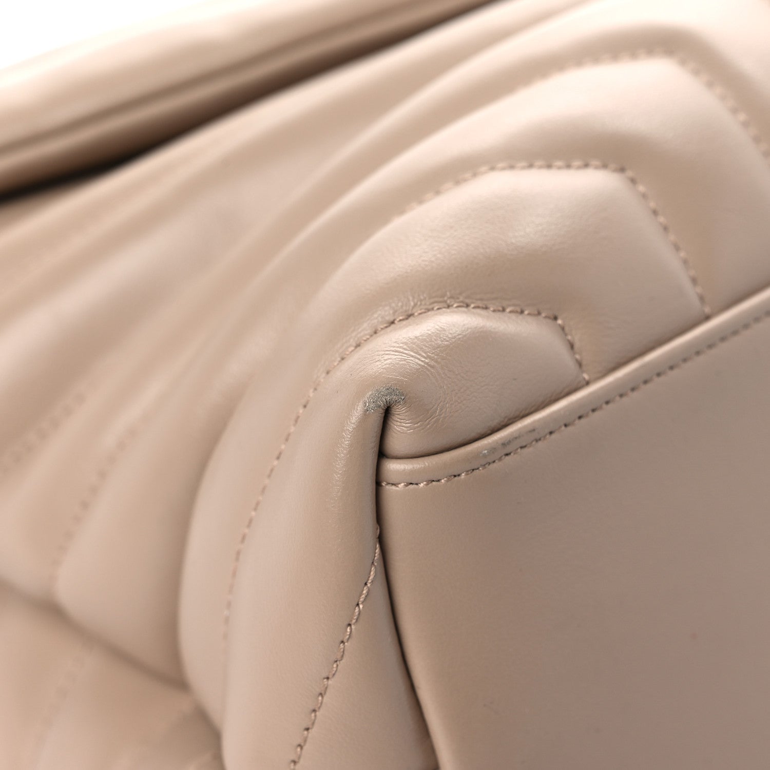 Saint Laurent Calfskin Y Quilted Monogram Medium Loulou Chain Satchel Light Natural 8 of 21