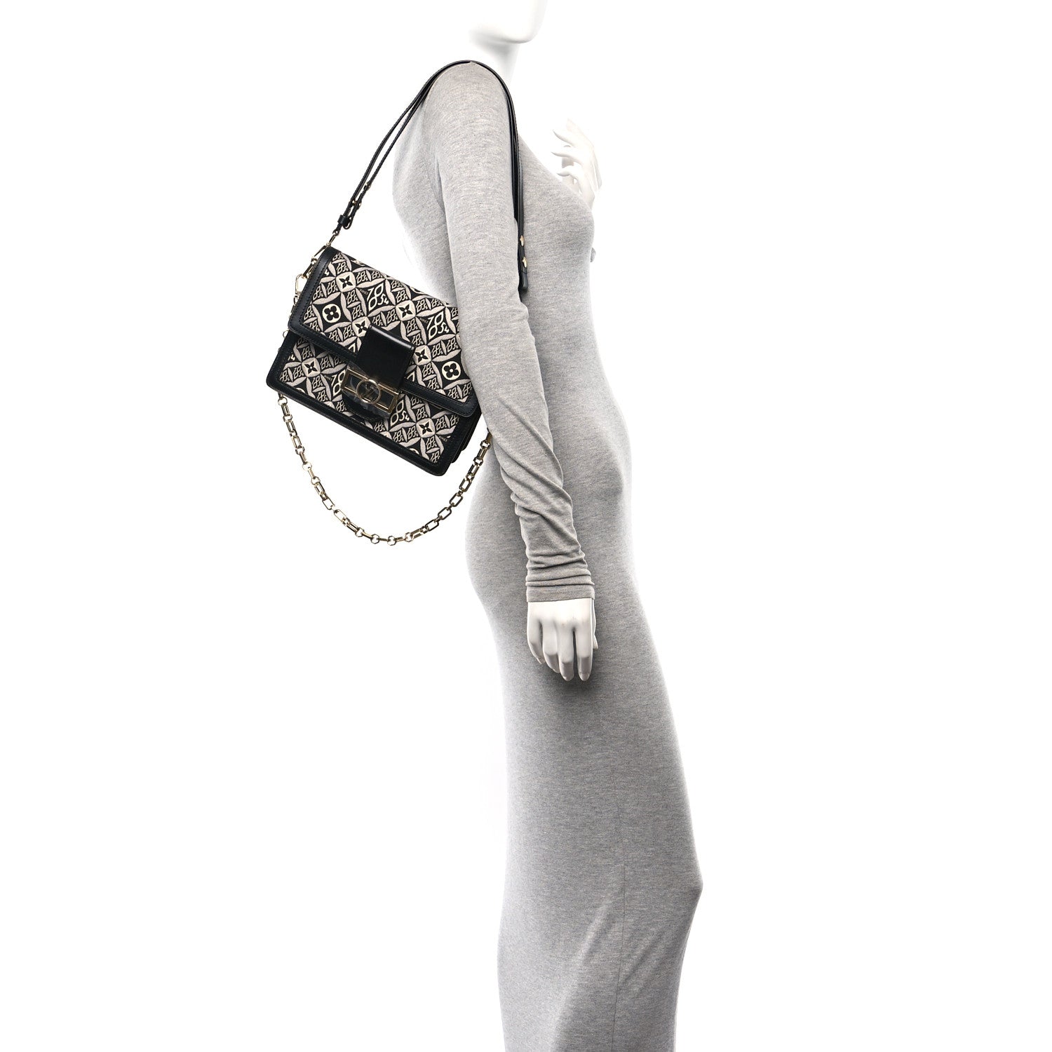 Louis Vuitton Jacquard Since 1854 Dauphine MM Grey 2 of 9