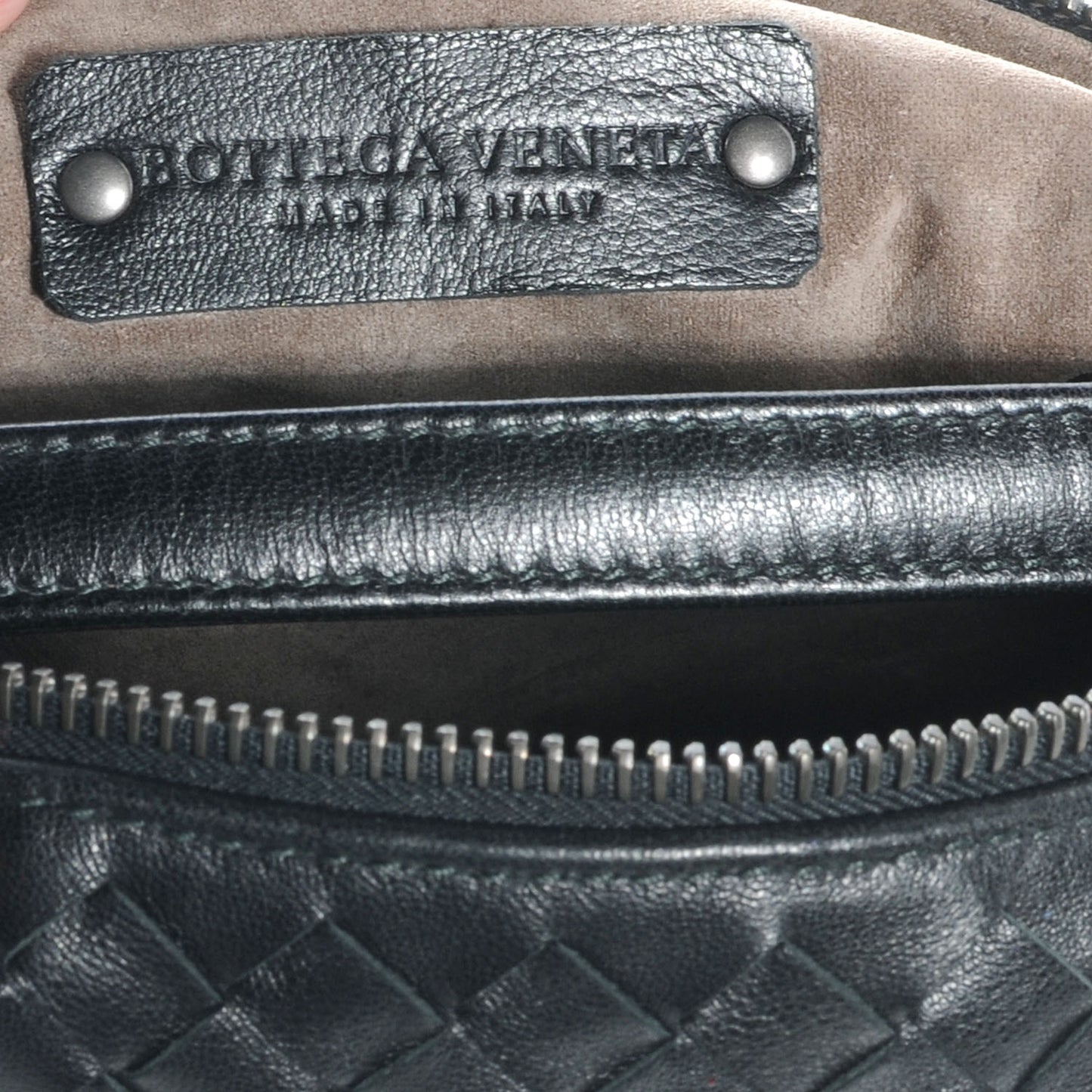 Nappa Intrecciato Small Shoulder Bag Nero Black