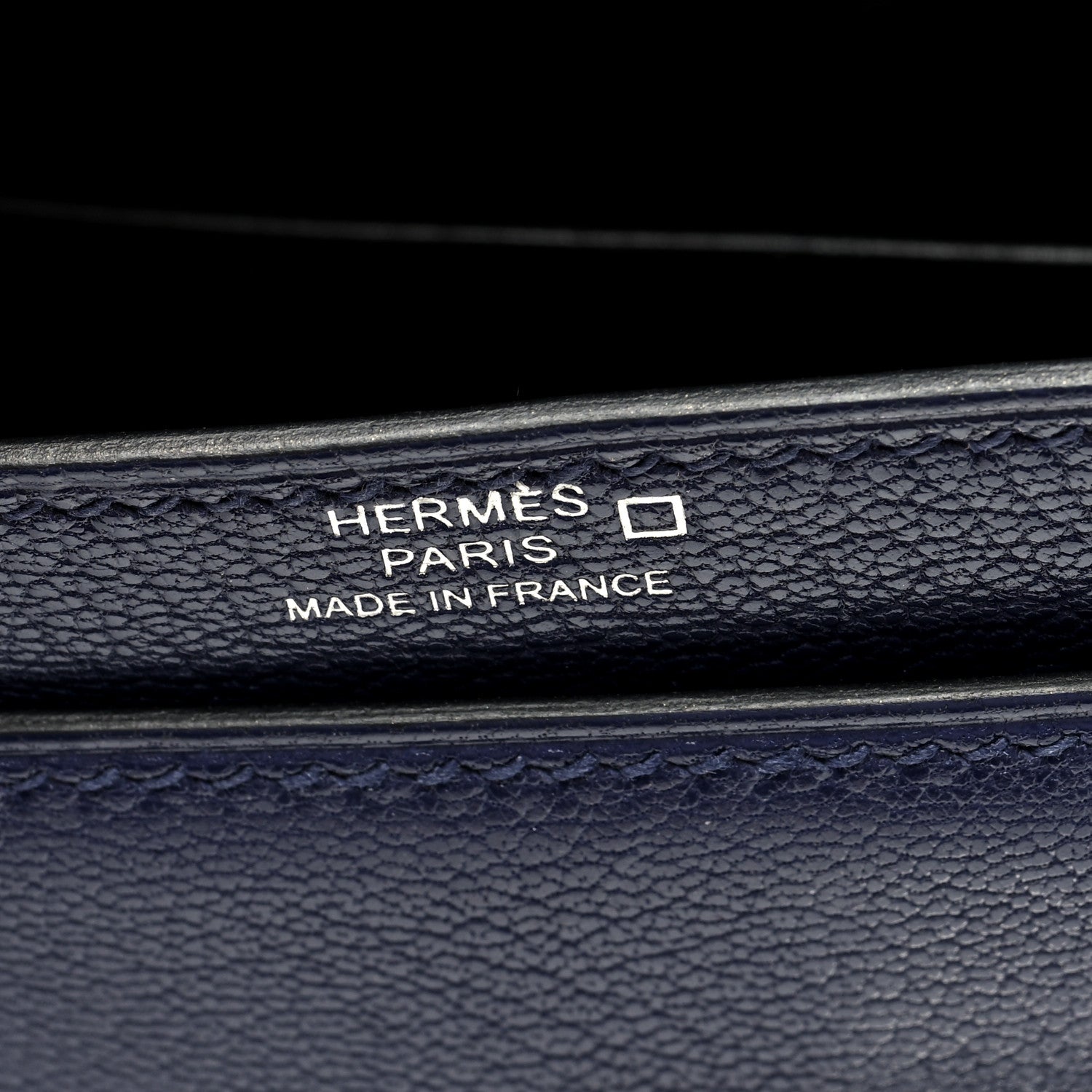 Hermes Epsom Shiny Alligator Mini Verrou Chaine Bag Bleu Encre Black 6 of 10