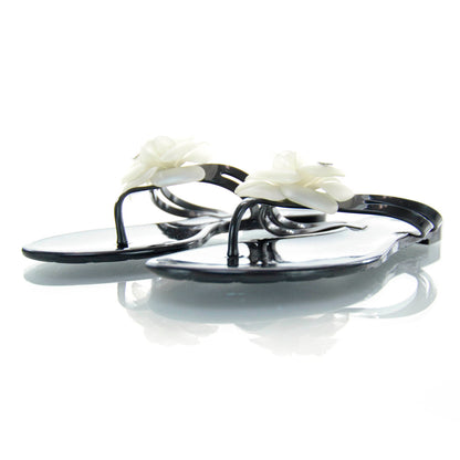 Chanel Jelly Camellia Thong Sandals 40 2 of 6