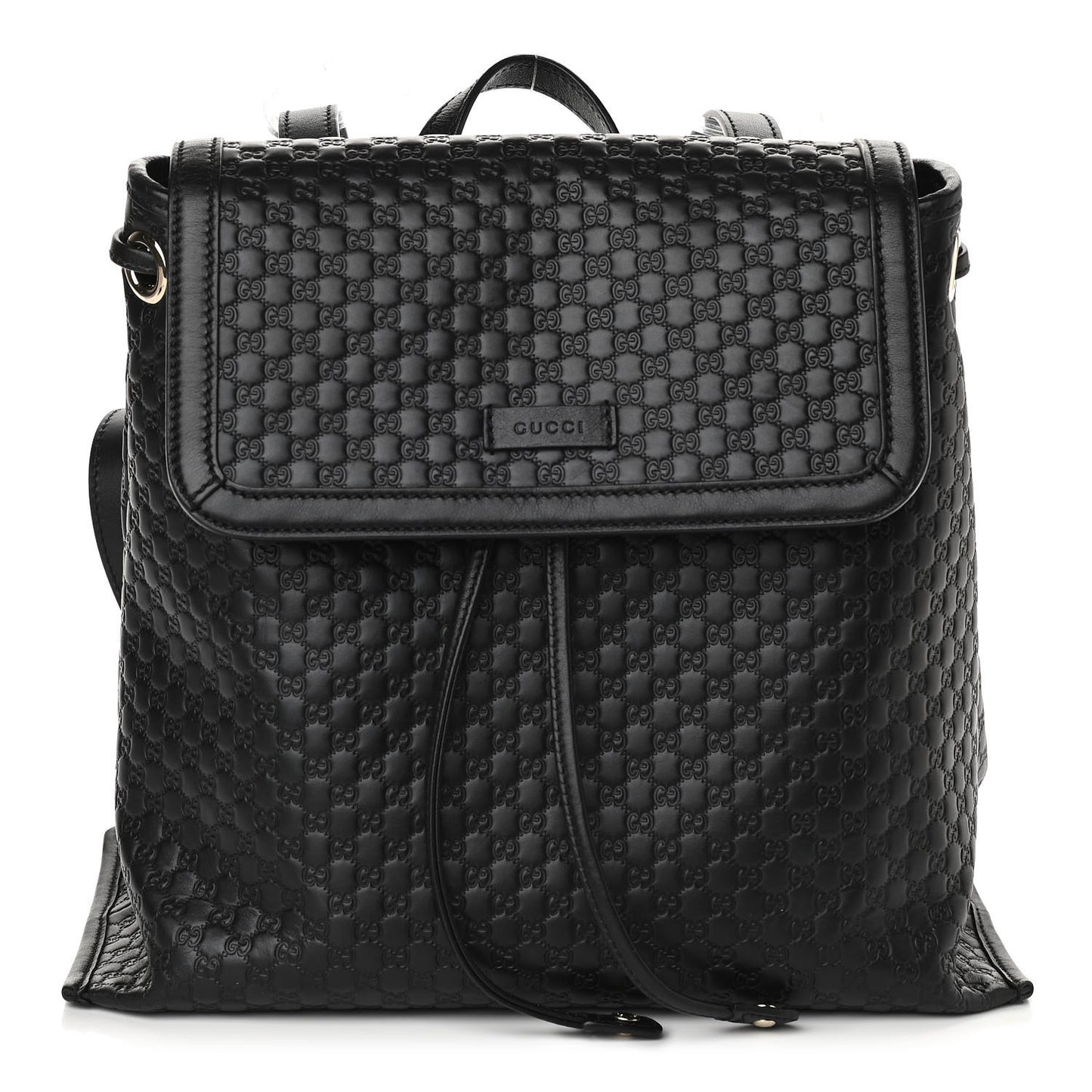 Microguccissima Drawstring Backpack Black