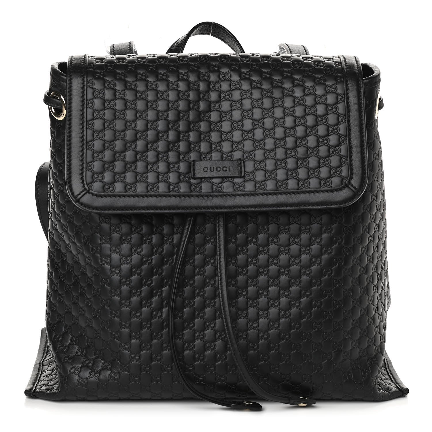 Gucci Microguccissima Drawstring Backpack Black 1 of 9