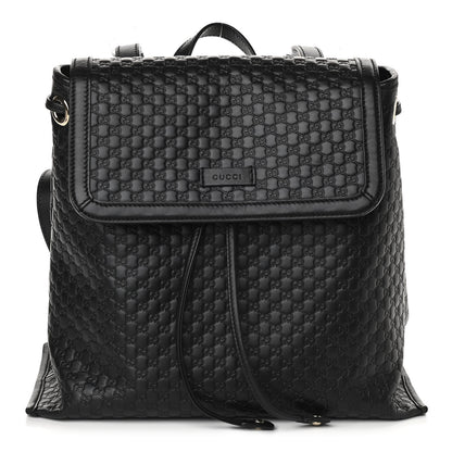 Gucci Microguccissima Drawstring Backpack Black 1 of 9