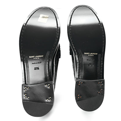 Saint Laurent Supple Eel Le 15 Loafer Penny Slippers 37.5 Black 6 of 10