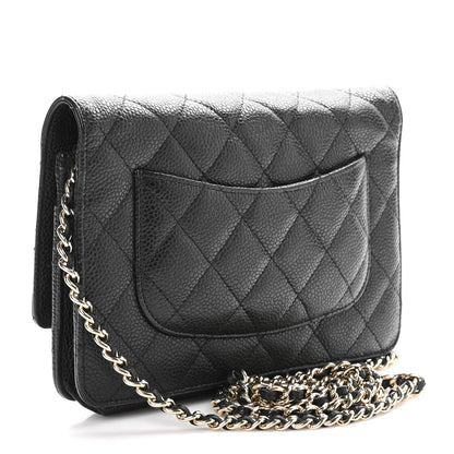 Chanel Caviar Quilted Wallet on Chain WOC Black 3 of 12