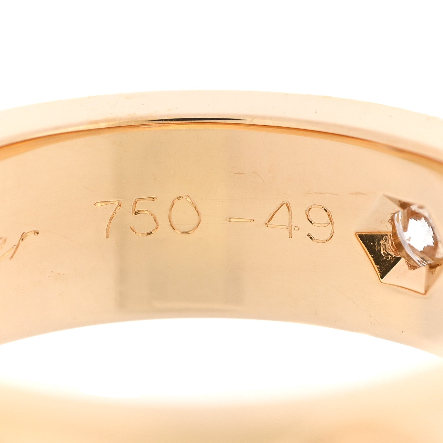 Cartier 18K Yellow Gold 3 Diamond 5.5mm LOVE Ring 49 5 5 of 7