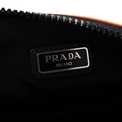 Prada Tessuto Nylon Medium Pouch Orange 6 of 6