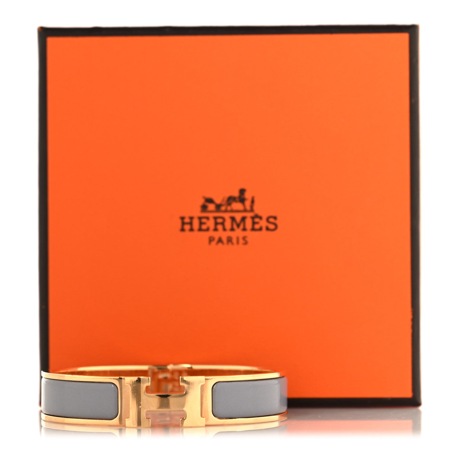 Hermes Enamel Narrow Clic Clac H Bracelet PM Granit 5 of 5