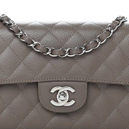 Chanel Caviar East West Flap Bag Taupe 7 of 12