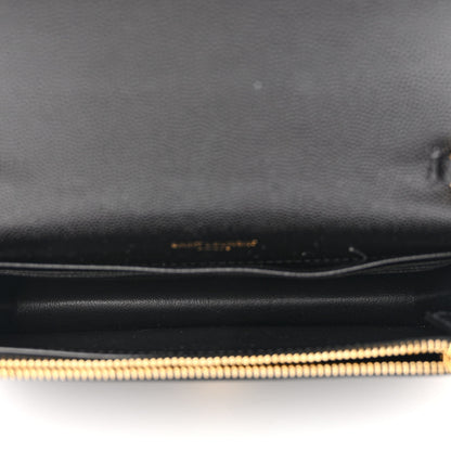 Saint Laurent Grain De Poudre Classic Monogram Kate Tassel Chain Wallet Black 5 of 10