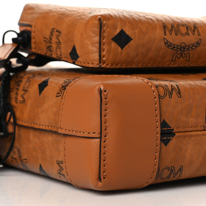MCM Visetos Small Klassik Multifunction Crossbody Cognac 8 of 9