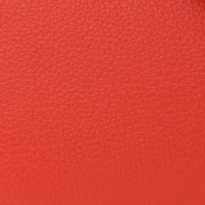 swatch of Hermes capucine in evercolor FASHIONPHILE