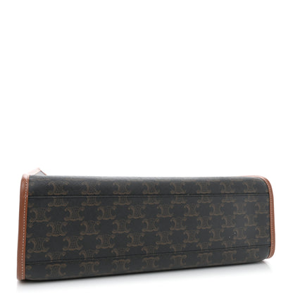 Celine Triomphe Canvas Calfskin Mini Horizontal Cabas Tan 4 of 11