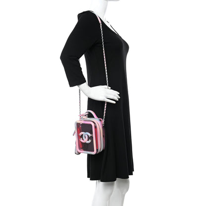Chanel PVC Patent Calfskin Patent Lambskin Vertical Vanity Case Pink 2 of 10