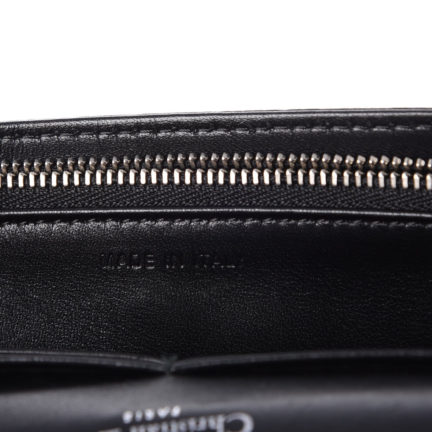 Christian Dior Grained Calfskin Diorama Wallet on Chain Pouch Black 7 of 8