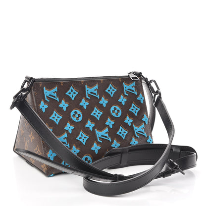 Louis Vuitton Monogram Tuffetage Triangle Messenger Turquoise 3 of 10