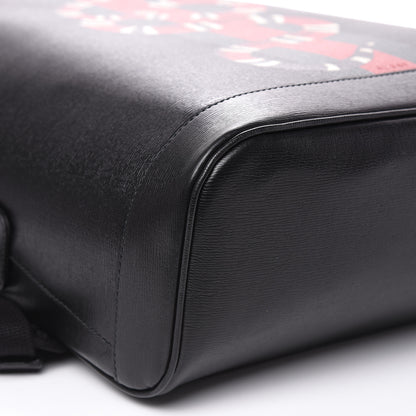 Gucci Calfskin Kingsnake Dome Backpack Black 10 of 11