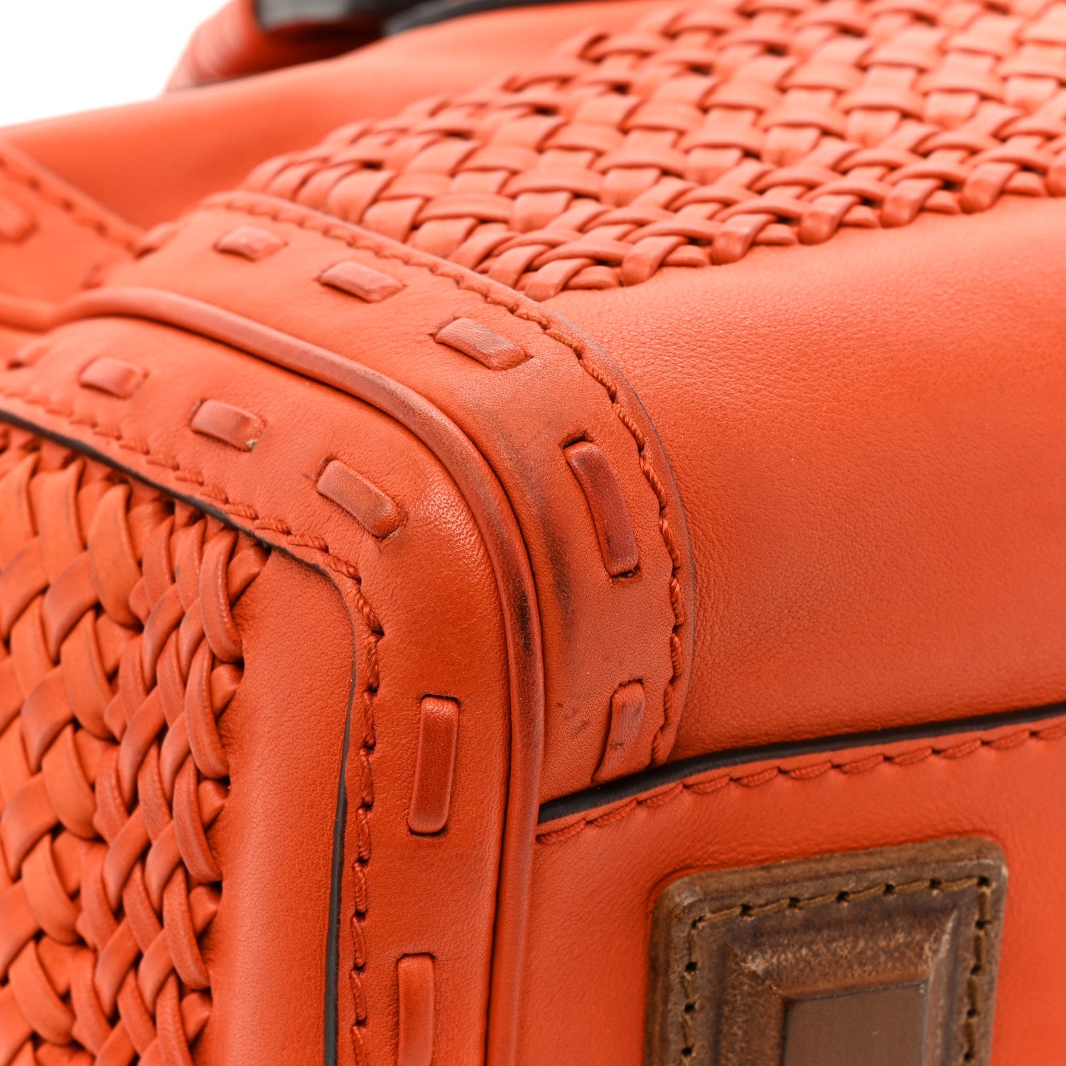 Gucci Calfskin Handmade Medium Top Handle Bag Orange 14 of 19