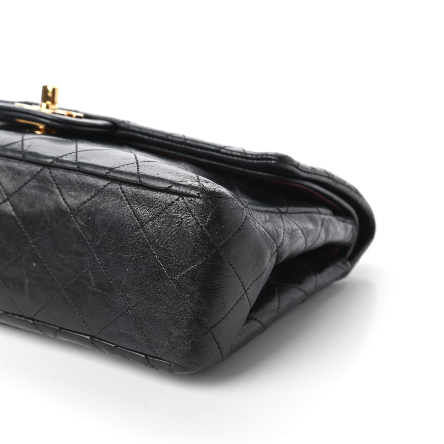 Chanel Lambskin Quilted Medium Double Flap Black 7 of 11