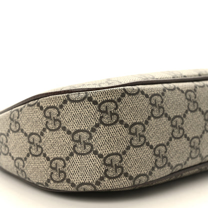 Gucci GG Supreme Monogram Textured Dollar Calfskin Small Ophidia Hobo Beige Ebony New Acero 8 of 11
