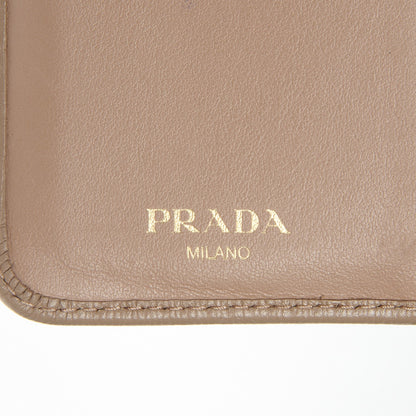 Prada Vitello Move Metal Zip Around Wallet Cammeo 7 of 8