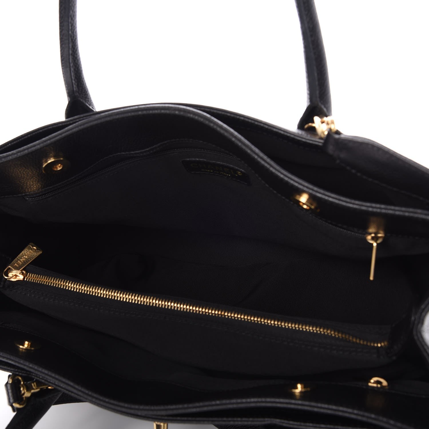 Chanel Calfskin Cerf Executive Shopper Tote Black 5 of 8