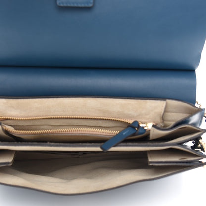 Chloe Suede Calfskin Medium Faye Shoulder Bag Majolica Blue 5 of 11