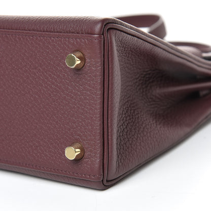 Hermes Togo Kelly Retourne 25 Bordeaux 39 of 40