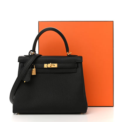Hermes Togo Kelly Retourne 25 Black 11 of 11