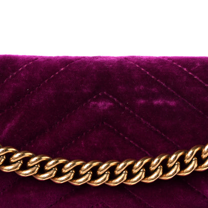 Gucci Velvet Matelasse Medium GG Marmont Shoulder Bag Fuchsia Violet Cyclamen 18 of 25
