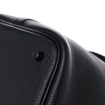 Hermes Taurillon Clemence Monochrome Picotin Lock 22 MM Black 10 of 12