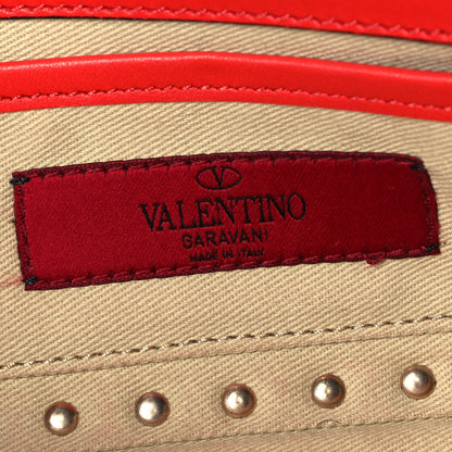 Valentino Garavani Nappa Rockstud Bangle Clutch English Red 5 of 7