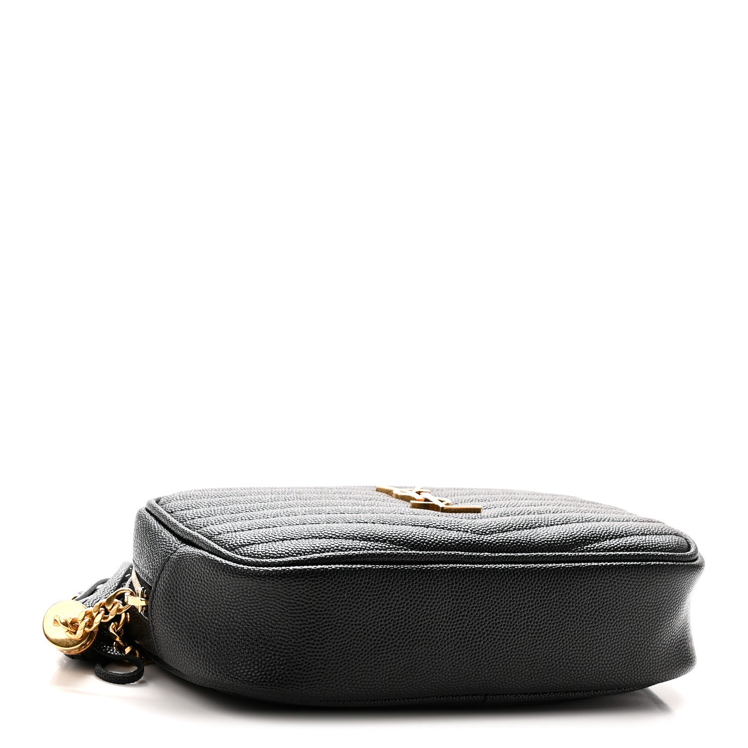 Saint Laurent Grain De Poudre Matelasse Monogram Mini Lou Camera Bag Black 4 of 10