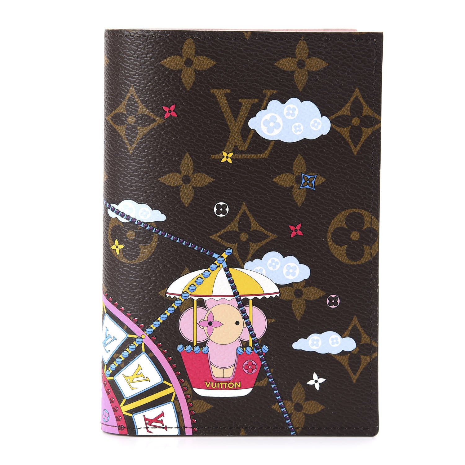 Louis Vuitton Monogram 2020 Christmas Animation Big Wheel Passport Cover Rose Ballerine 1 of 10